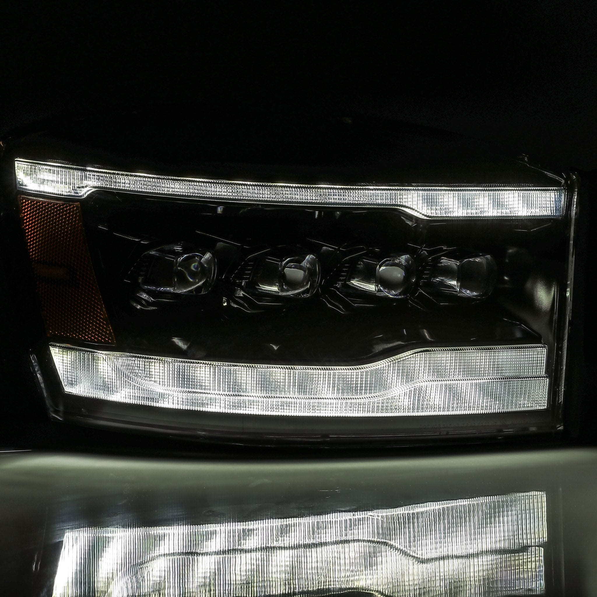 06-08 Dodge Ram NOVA-Series LED Projector Headlights in Alpha-Black - Apollo Off-Road