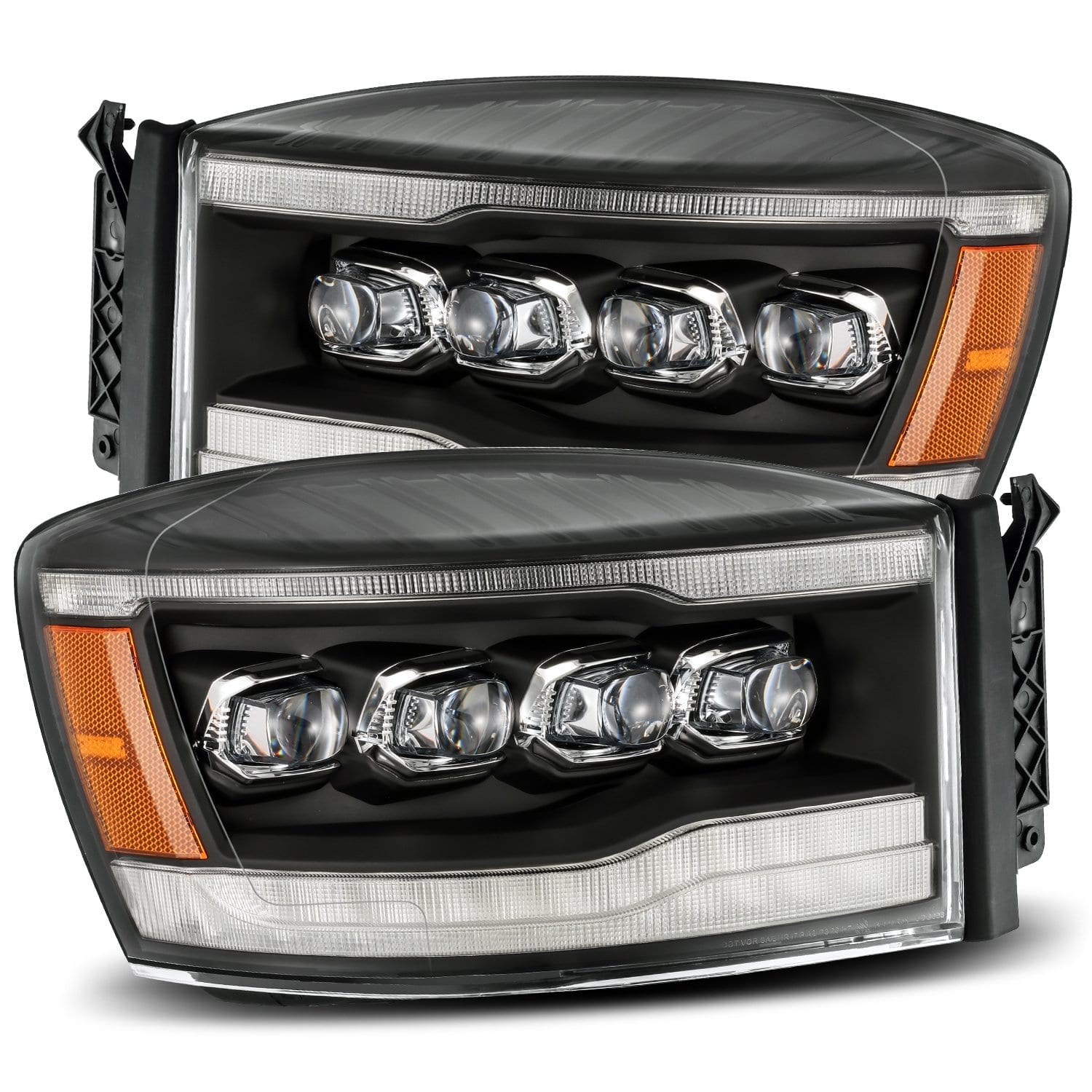 06-08 Dodge Ram NOVA-Series LED Projector Headlights in Black - Apollo Off-Road