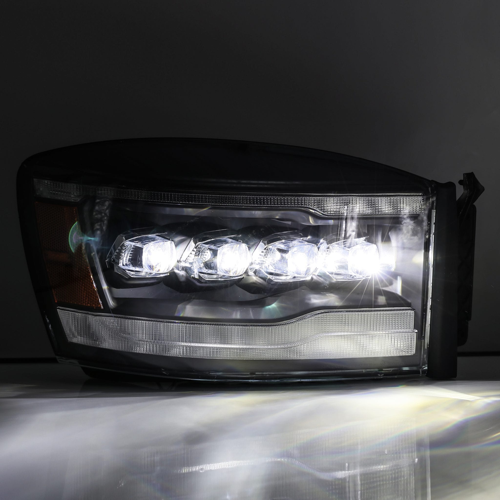 06-08 Dodge Ram NOVA-Series LED Projector Headlights in Black - Apollo Off-Road