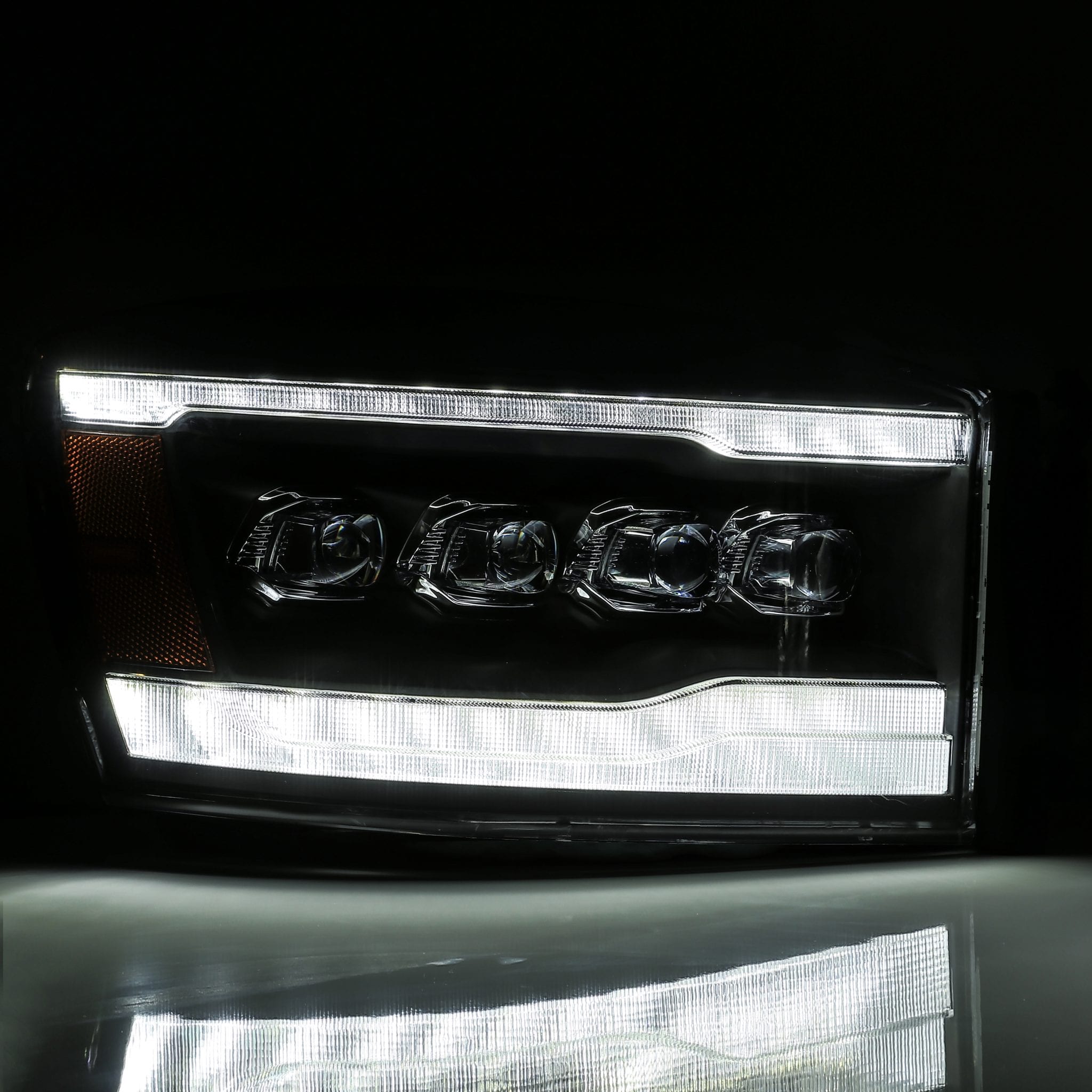 06-08 Dodge Ram NOVA-Series LED Projector Headlights in Black - Apollo Off-Road