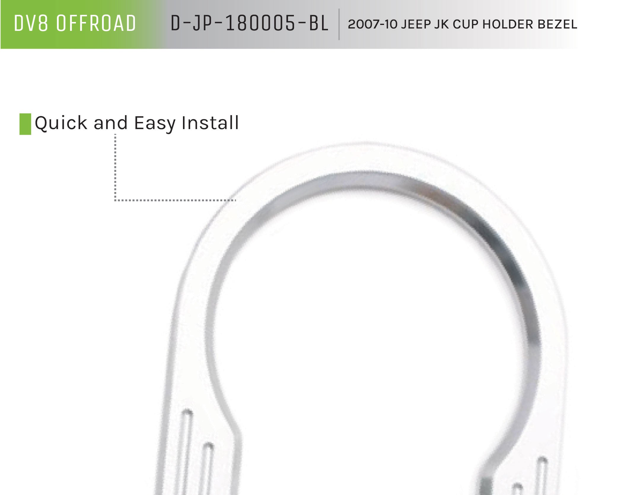 07-10 Jeep JK Cup Holder Bezel - Apollo Off-Road