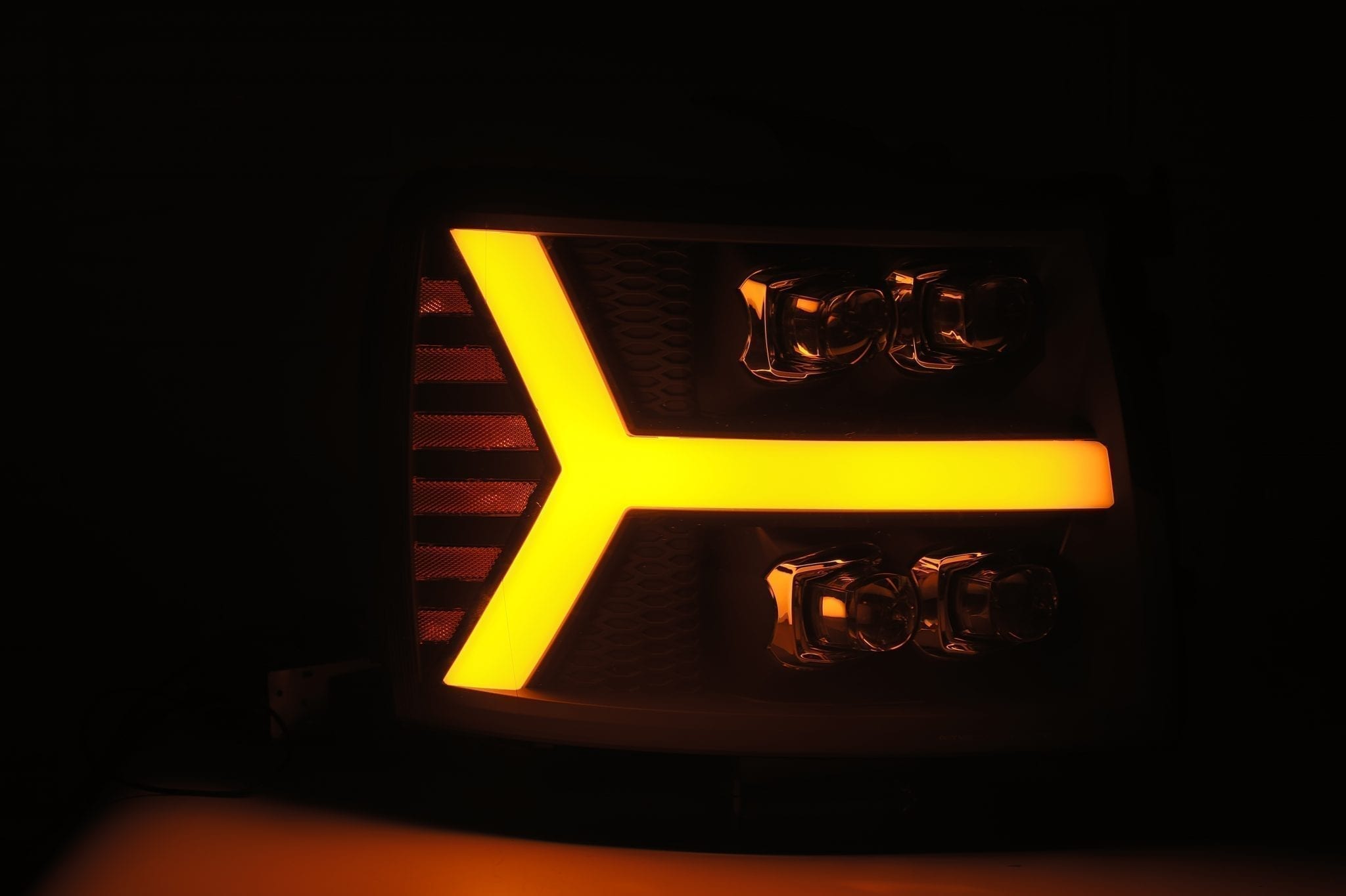 07-13 Chevrolet Silverado NOVA-Series LED Projector Headlights Plank Style Design Black - Apollo Off-Road