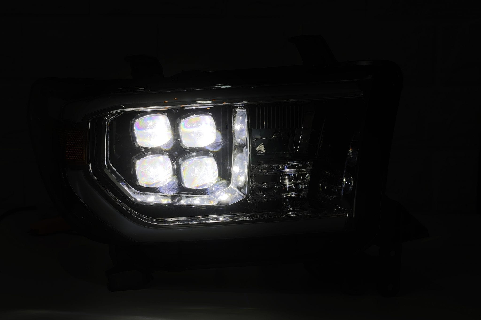 07-13 Toyota Tundra /Sequioa NOVA-Series LED Projector Headlights in Jet Black - Apollo Off-Road