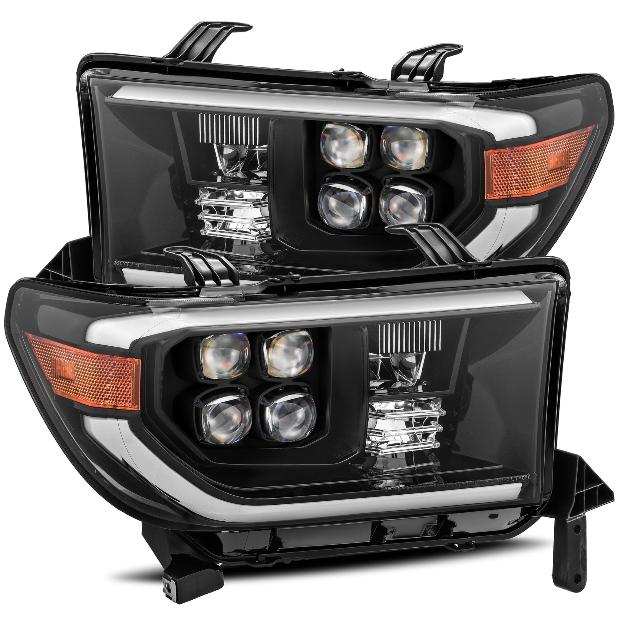 07-13 Toyota Tundra /Sequioa NOVA-Series LED Projector Headlights in Jet Black - Apollo Off-Road