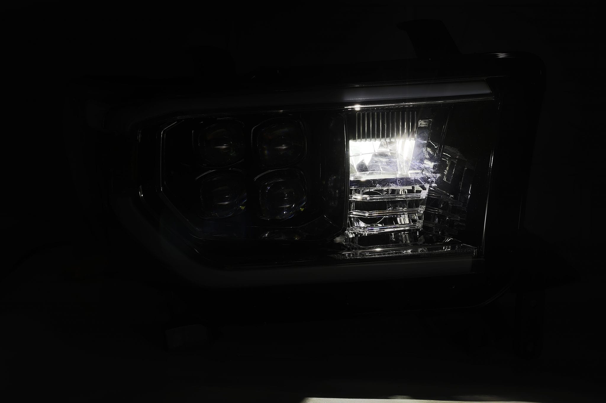 07-13 Toyota Tundra/ Sequoia NOVA-Series LED Projector Headlights in Black - Apollo Off-Road