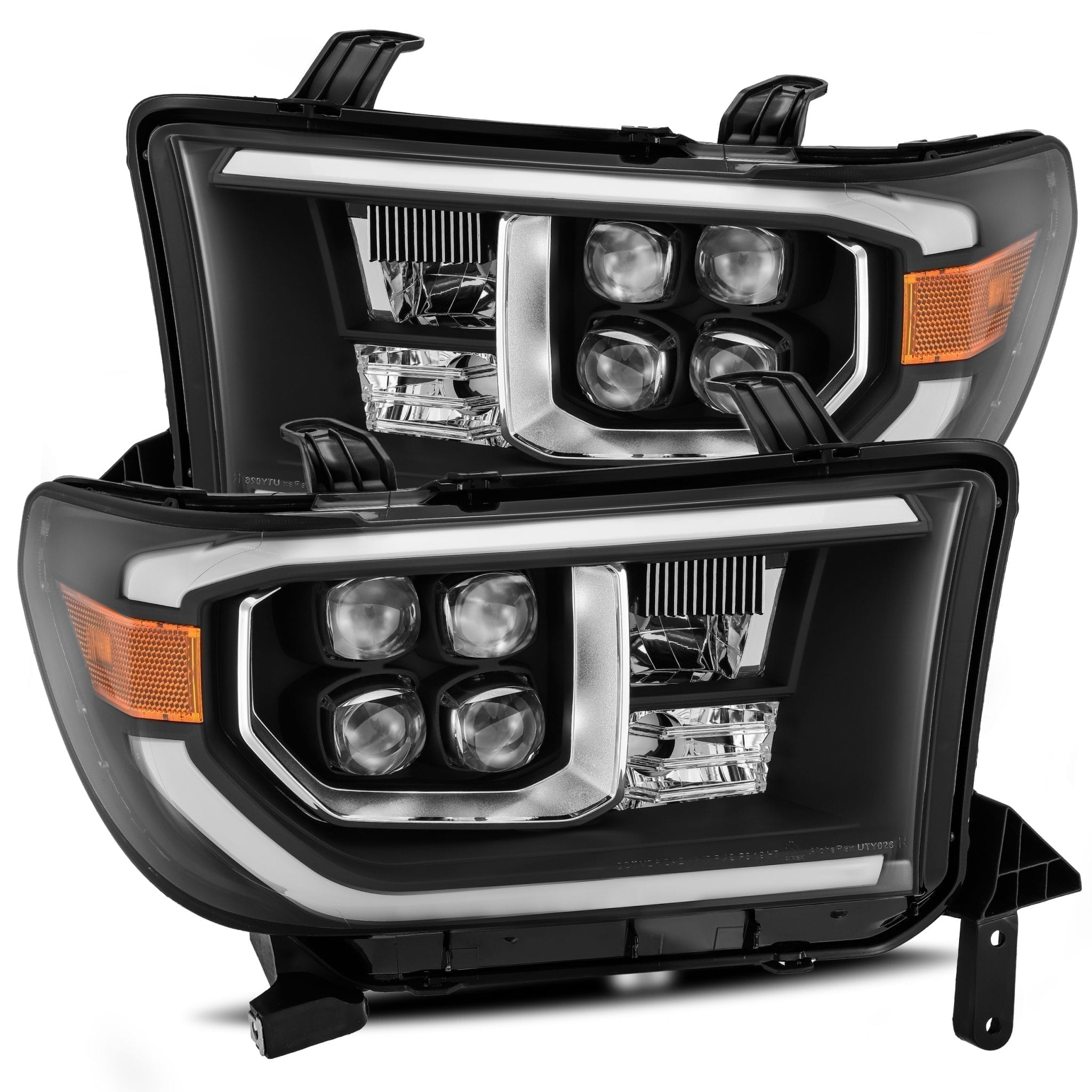 07-13 Toyota Tundra/ Sequoia NOVA-Series LED Projector Headlights in Black - Apollo Off-Road