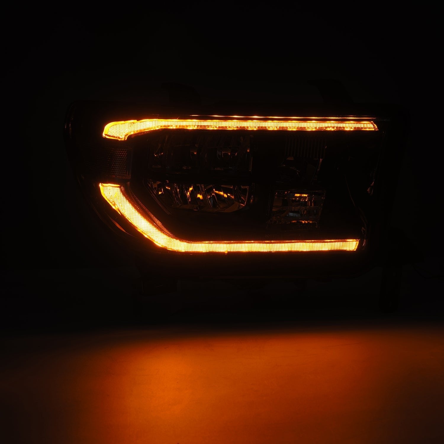07-13 Toyota Tundra/08-17 Toyota Sequoia MK II LUXX-Series LED Crystal Headlights Alpha-Black (Without Level Adjuster) - Apollo Off-Road
