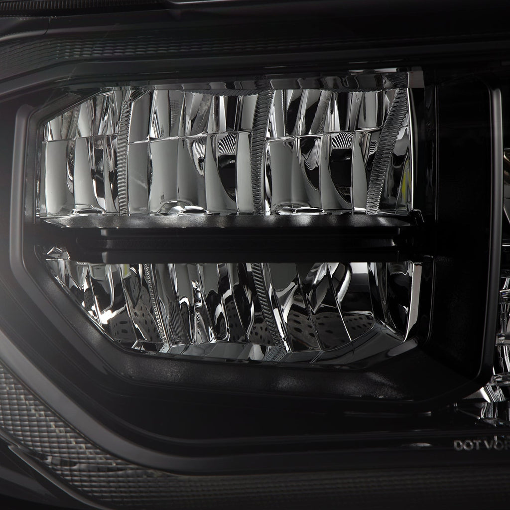 07-13 Toyota Tundra/08-17 Toyota Sequoia MK II LUXX-Series LED Crystal Headlights Alpha-Black (Without Level Adjuster) - Apollo Off-Road