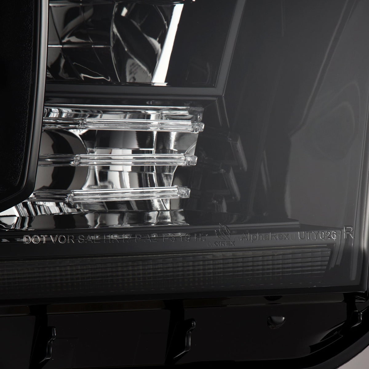 07-13 Toyota Tundra/08-17 Toyota Sequoia MK II LUXX-Series LED Crystal Headlights Alpha-Black (Without Level Adjuster) - Apollo Off-Road