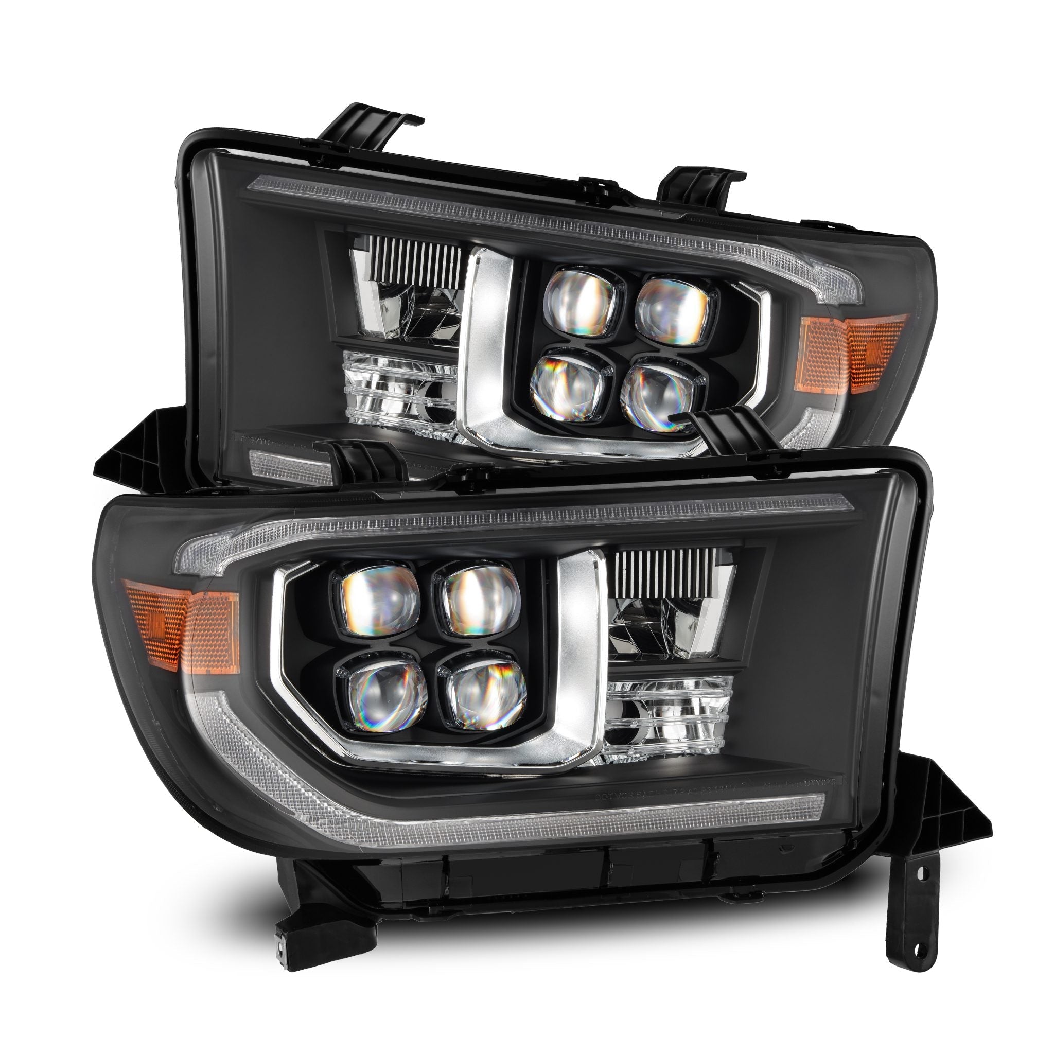 07-13 Toyota Tundra / 08-17 Sequoia NOVA-Series LED Projector Headlights Black (With Level Adjuster) - Apollo Off-Road