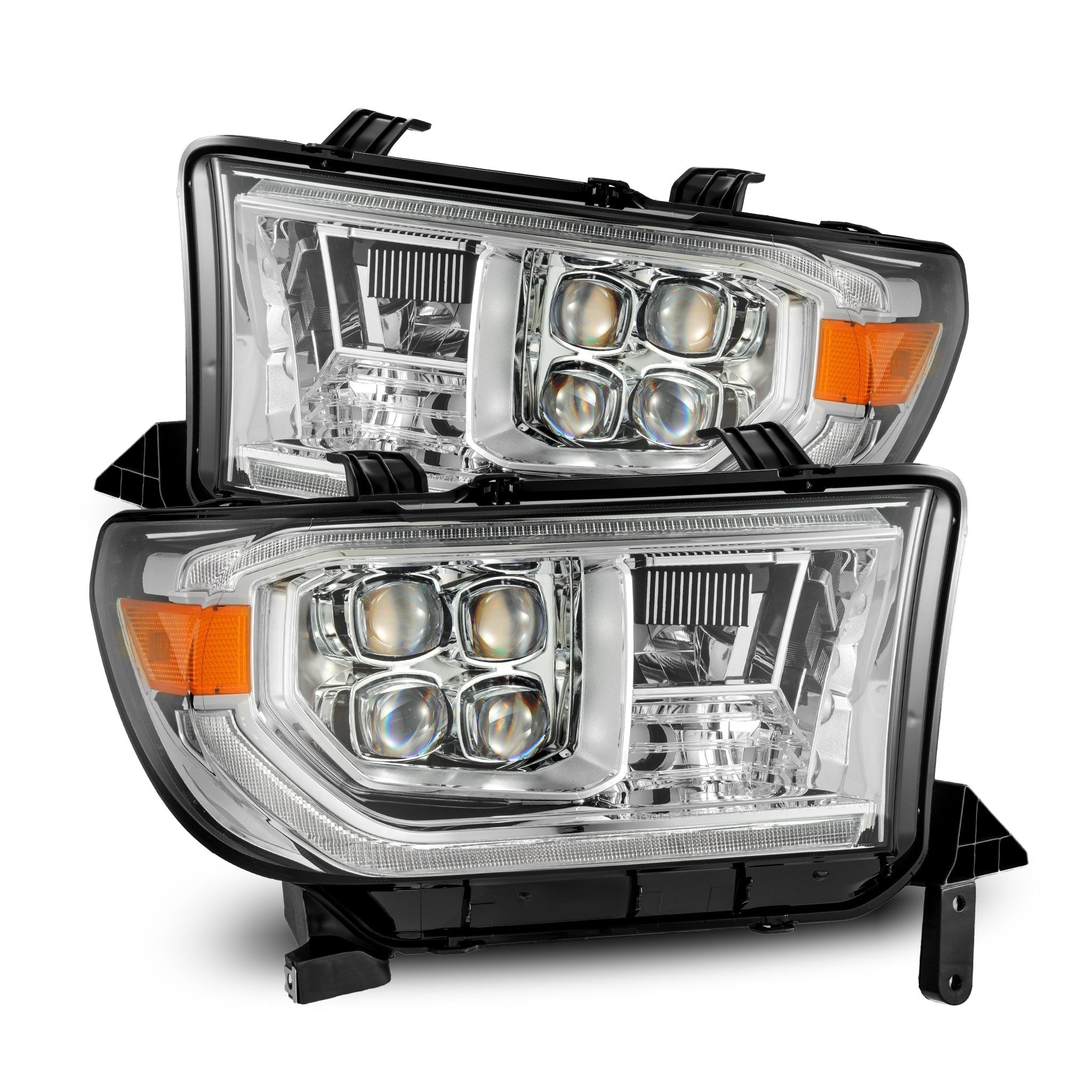 07-13 Toyota Tundra / 08-17 Sequoia NOVA-Series LED Projector Headlights Chrome (With Level Adjuster) - Apollo Off-Road