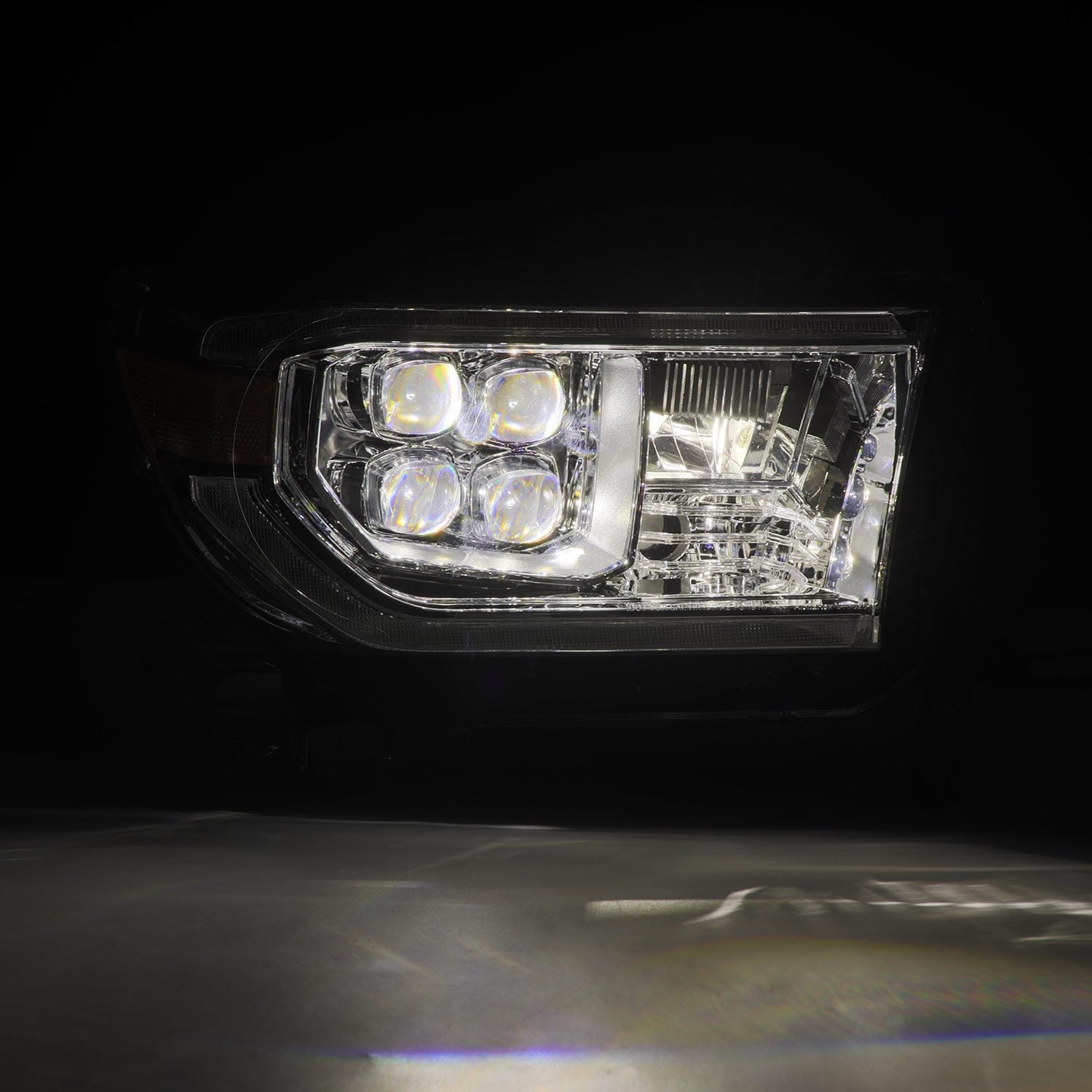 07-13 Toyota Tundra / 08-17 Sequoia NOVA-Series LED Projector Headlights Chrome (With Level Adjuster) - Apollo Off-Road