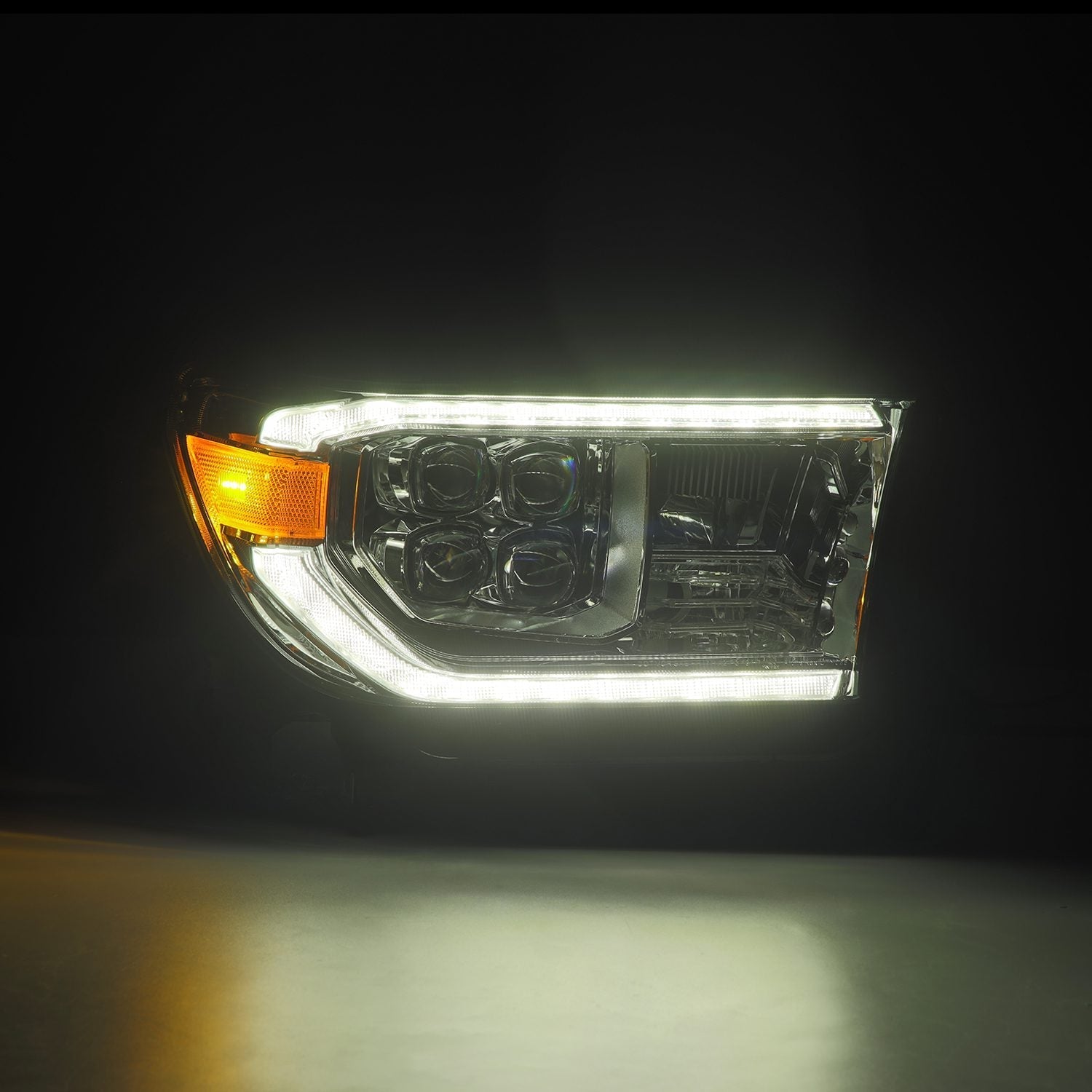 07-13 Toyota Tundra / 08-17 Sequoia NOVA-Series LED Projector Headlights Chrome (With Level Adjuster) - Apollo Off-Road