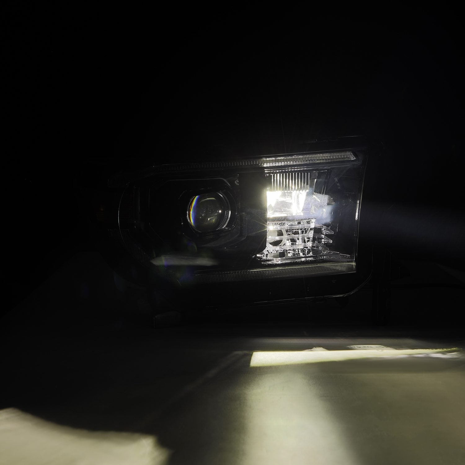 07-13 Toyota Tundra / 08-17 Sequoia PRO-Series Halogen Projector Headlights Alpha-Black (Without Level Adjuster) - Apollo Off-Road