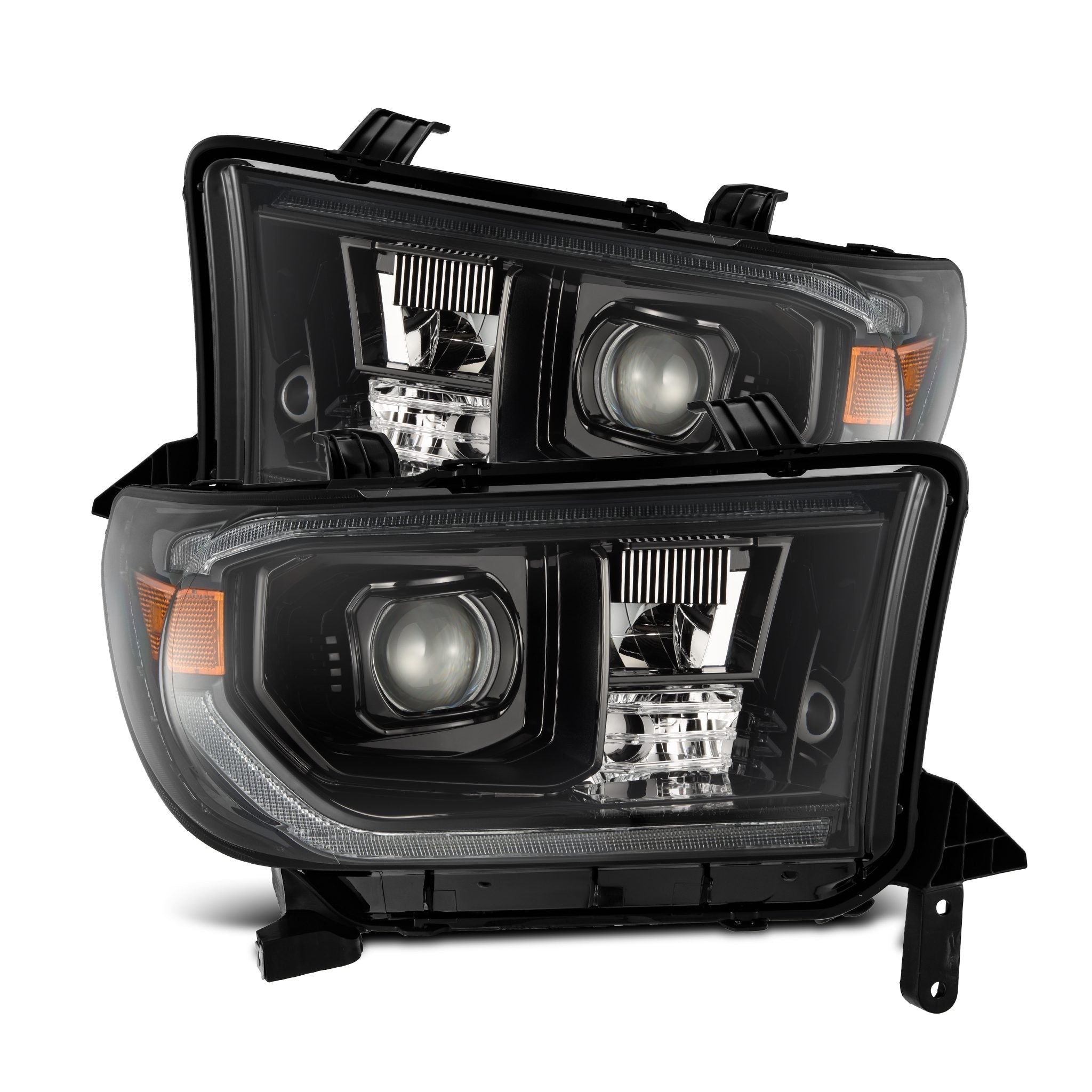 07-13 Toyota Tundra / 08-17 Sequoia PRO-Series Halogen Projector Headlights Alpha-Black (Without Level Adjuster) - Apollo Off-Road