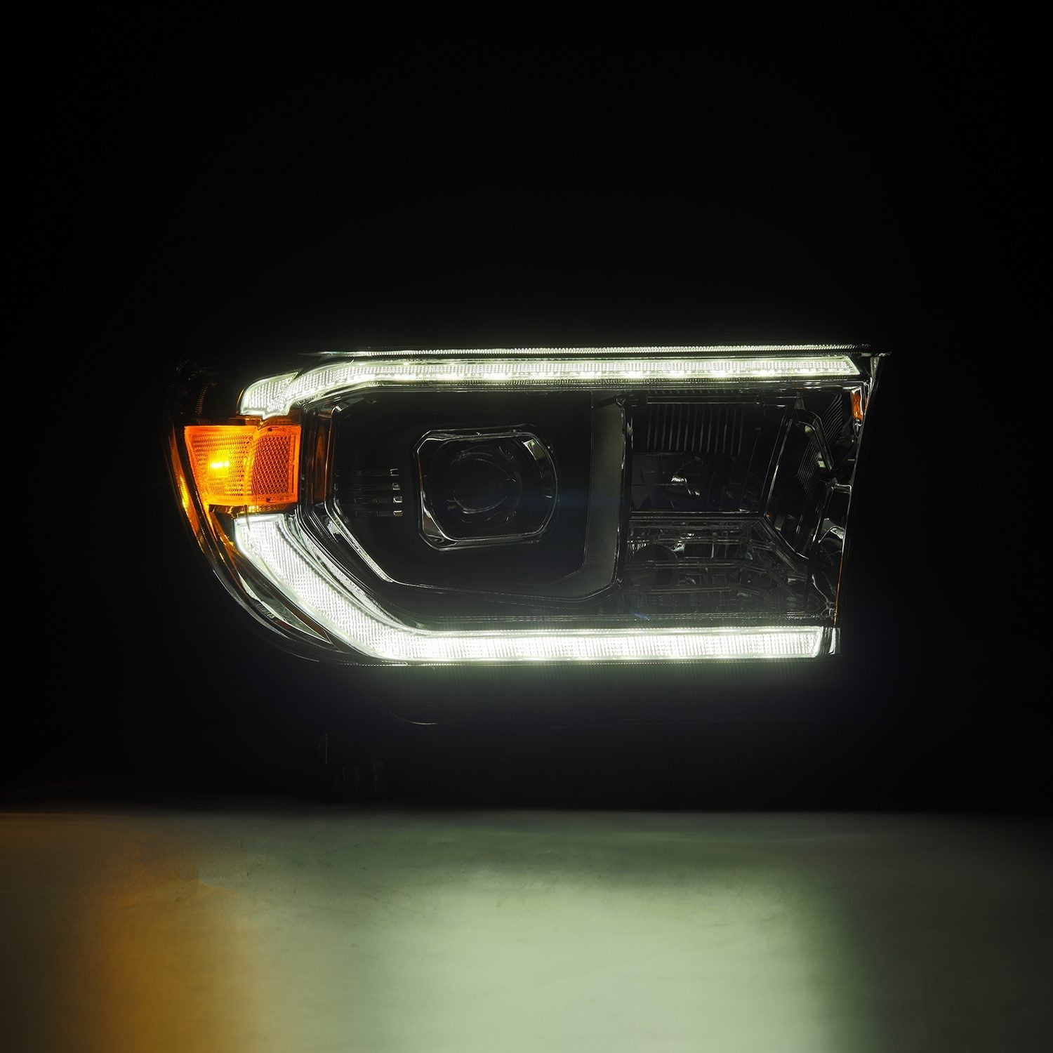 07-13 Toyota Tundra / 08-17 Sequoia PRO-Series Halogen Projector Headlights Chrome (Without Level Adjuster) - Apollo Off-Road