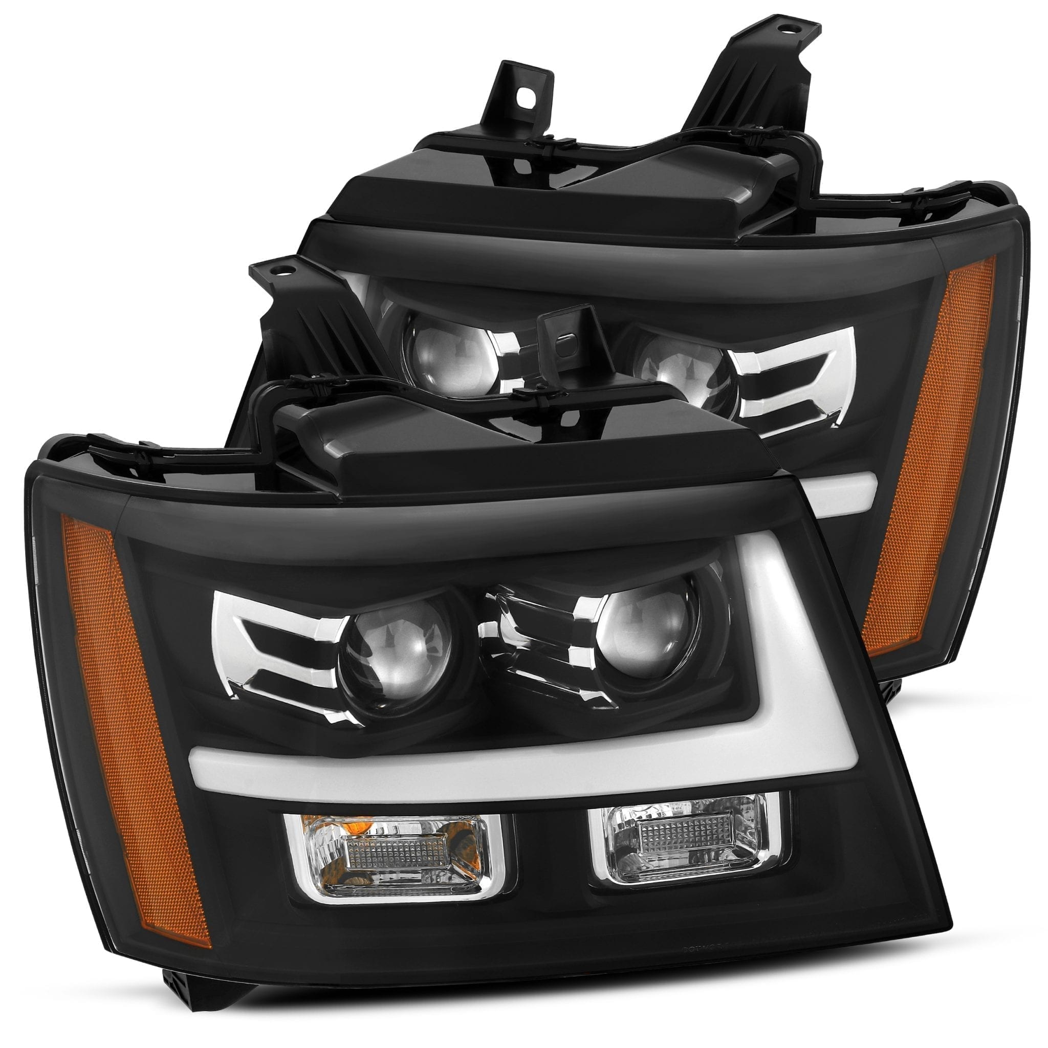 07-14 Chevrolet Tahoe LUXX-Series Projector Headlights Black - Apollo Off-Road