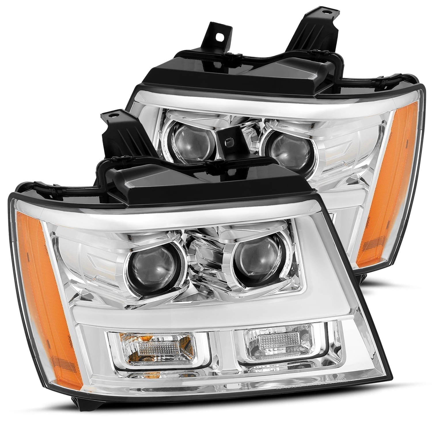 07-14 Chevrolet Tahoe LUXX-Series Projector Headlights Chrome - Apollo Off-Road