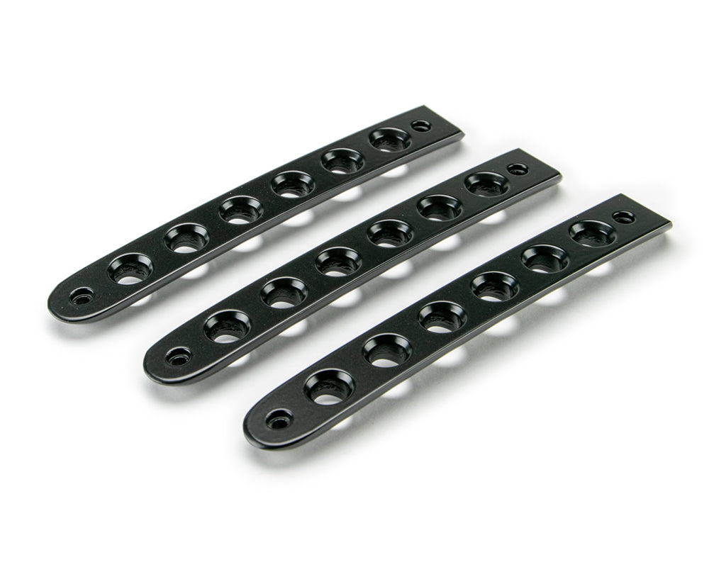 07-18 Jeep JK 2-Door Black Door Handles Inserts; 3-Pieces - Apollo Off-Road