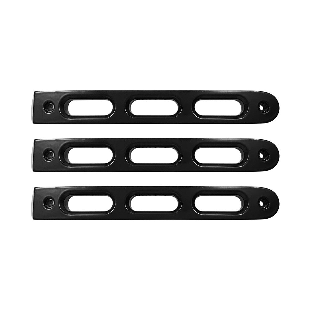 07-18 Jeep JK 2-Door Black Slot Style Door Handle Insert; 3-Pieces - Apollo Off-Road