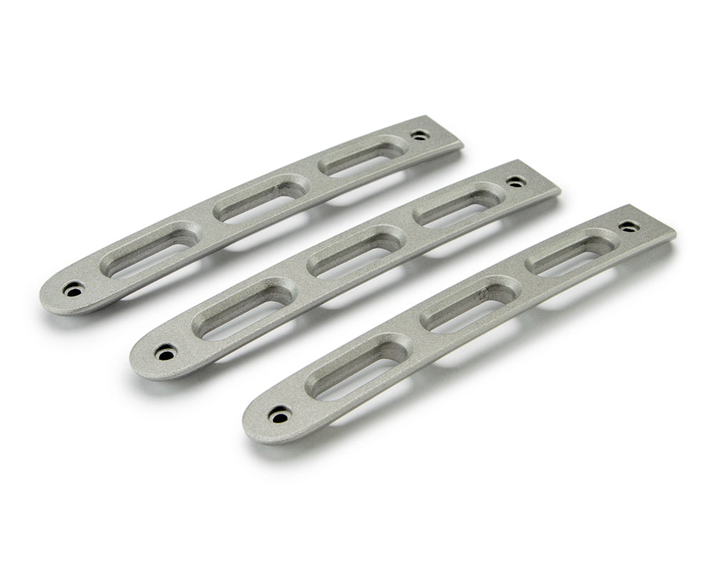 07-18 Jeep JK 2-Door Silver Slot Door Handle Insert; 3-Pieces - Apollo Off-Road