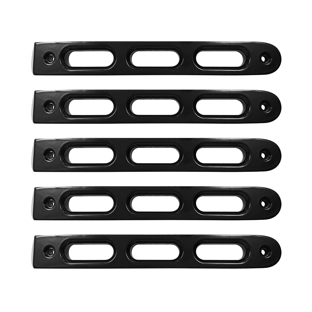 07-18 Jeep JK 4-Door Black Slot Style Door Handle Insert; 5-Pieces - Apollo Off-Road