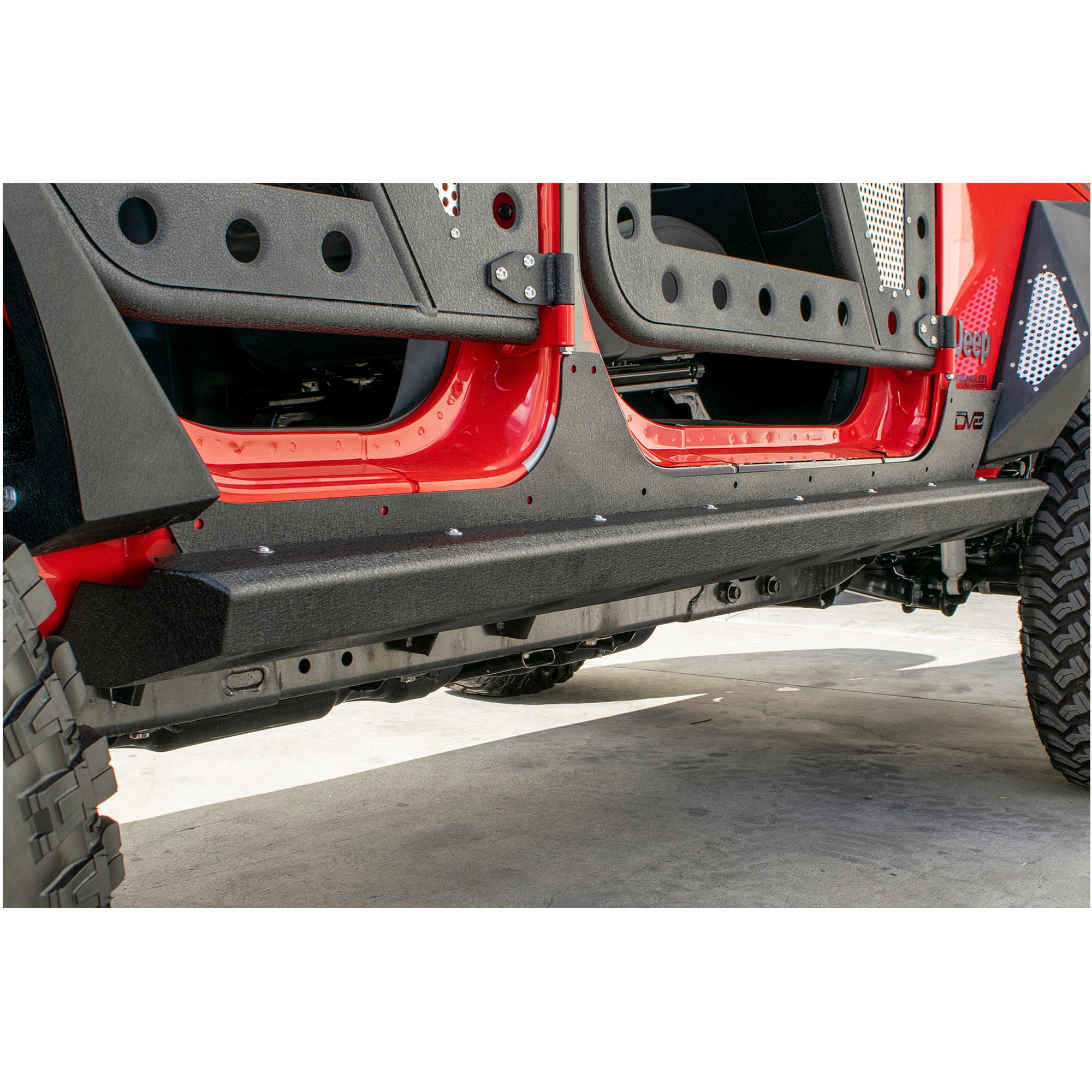 07-18 Jeep JK 4-Door Rock Slider With Rock Skin - Apollo Off-Road