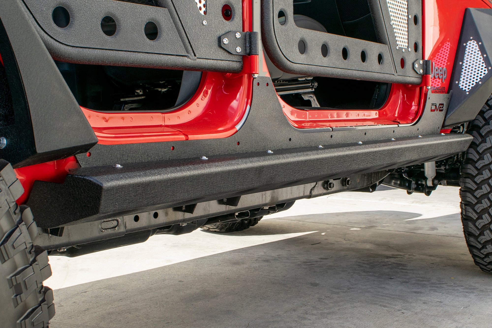 07-18 Jeep JK 4-Door Rock Slider With Rock Skin - Apollo Off-Road