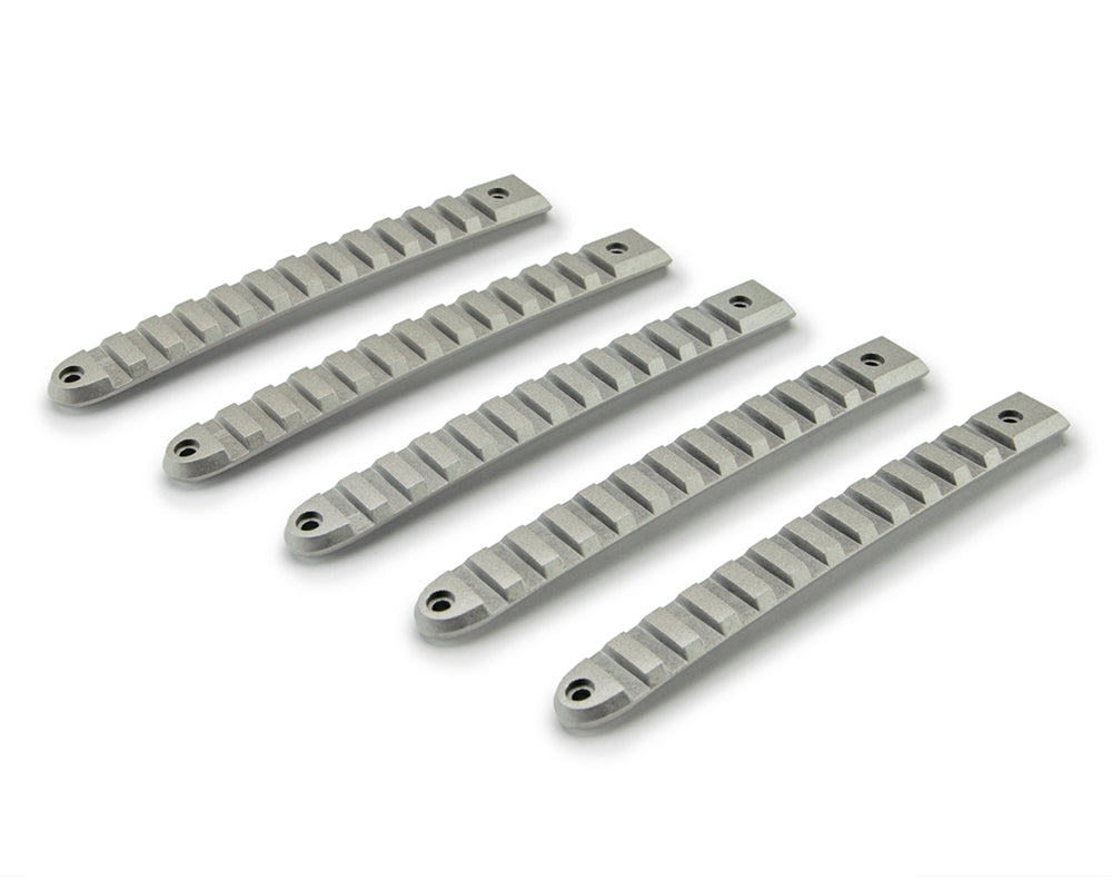 07-18 Jeep JK 4-Door Silver Rail Door Handle Insert; 5-Pieces - Apollo Off-Road