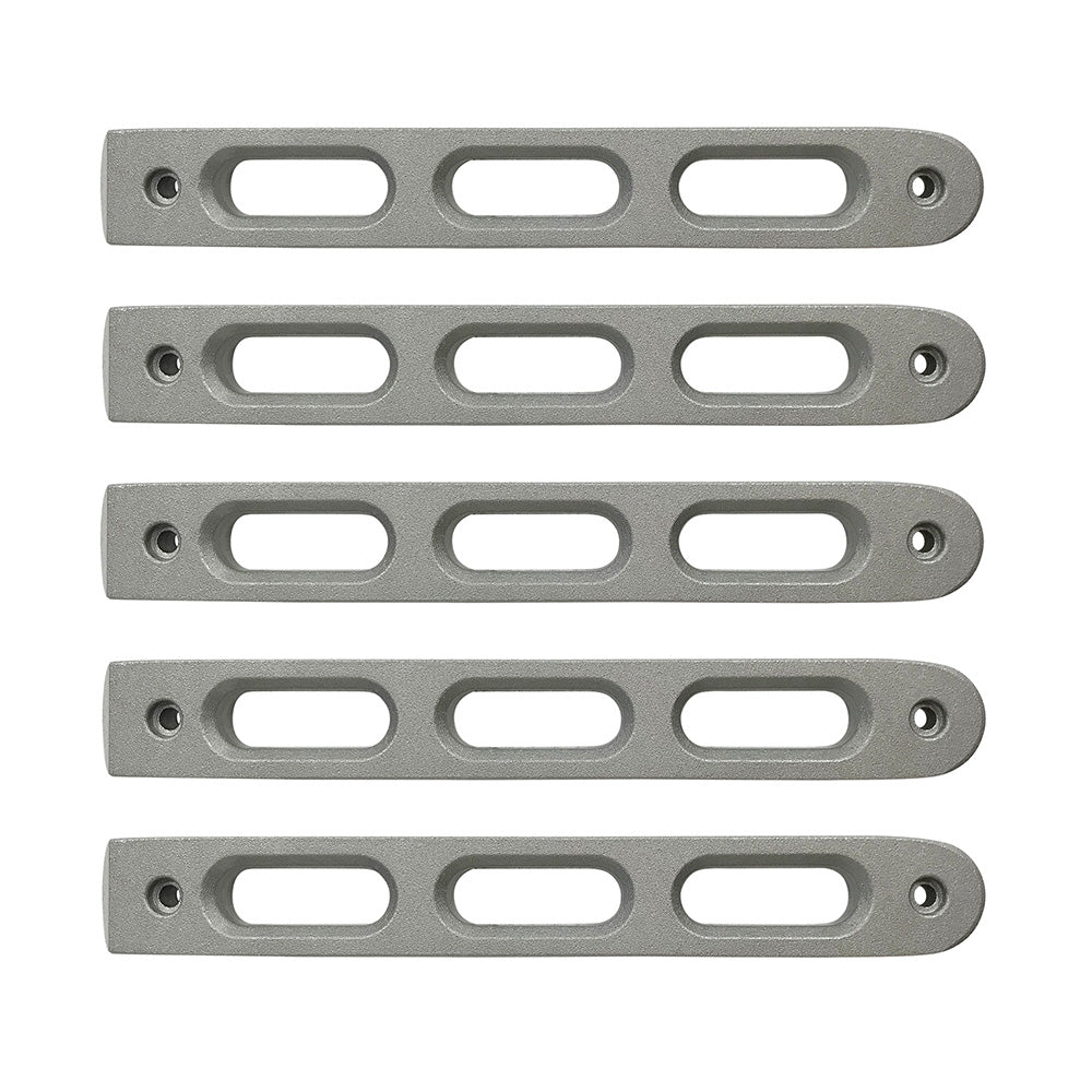 07-18 Jeep JK 4-Door Silver Slot Door Handle Insert; 5-Pieces - Apollo Off-Road
