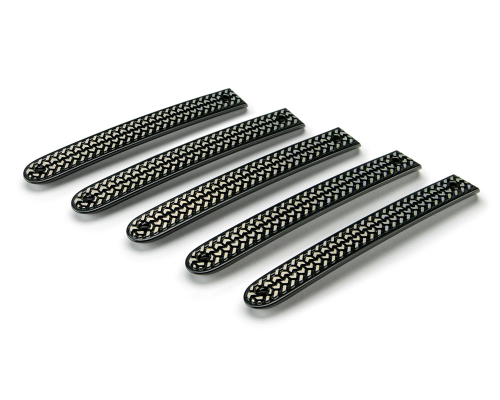 07-18 Jeep JK 4-Door Tire Tread Door Handle Inserts; 5-Pieces - Apollo Off-Road
