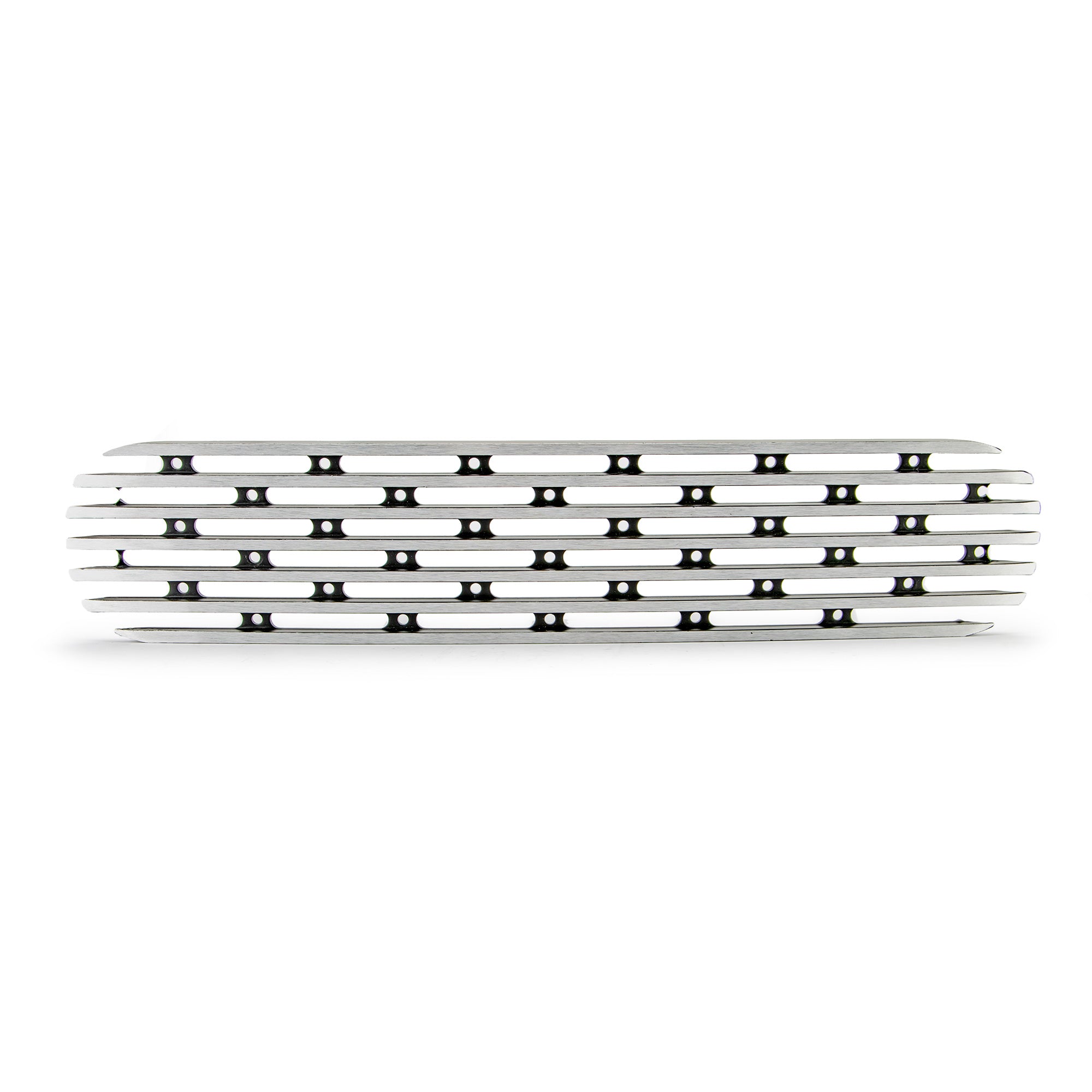 07-18 Jeep JK Grille Inserts; 7-Pieces; Brushed - Apollo Off-Road