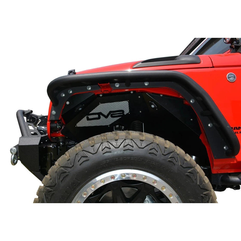 07-18 Jeep JK Inner Fender and Rock Light; Front; Black Finish - Apollo Off-Road