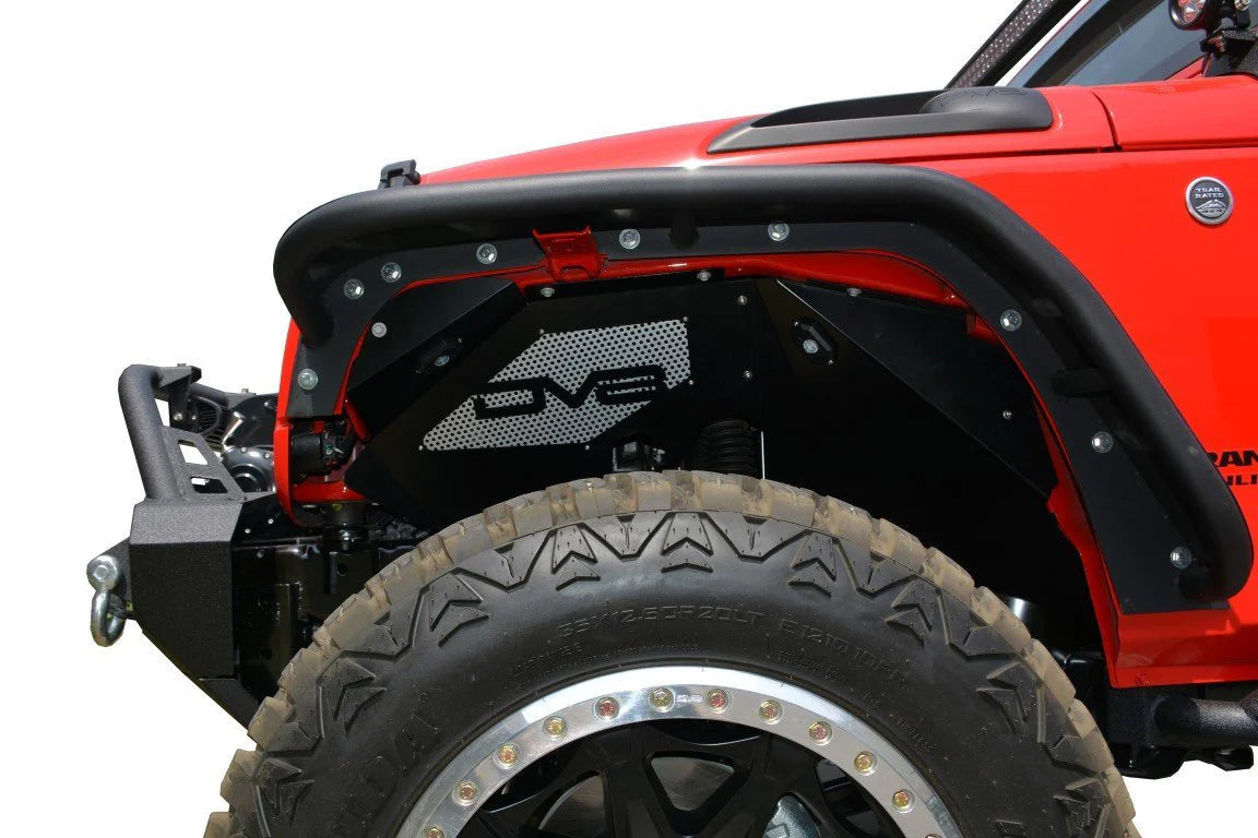 07-18 Jeep JK Inner Fender and Rock Light; Front; Black Finish - Apollo Off-Road