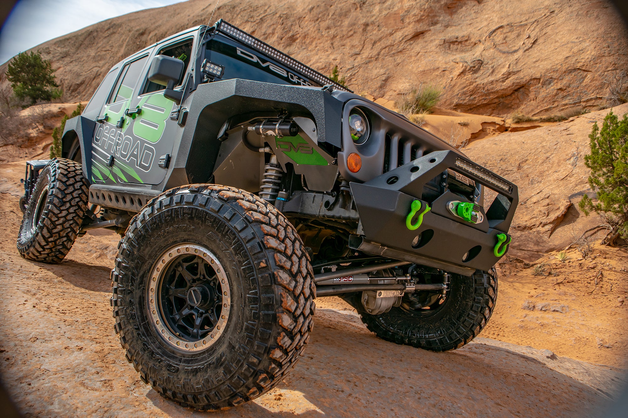 07-18 Jeep JK Inner Fender; Front; Black Finish - Apollo Off-Road