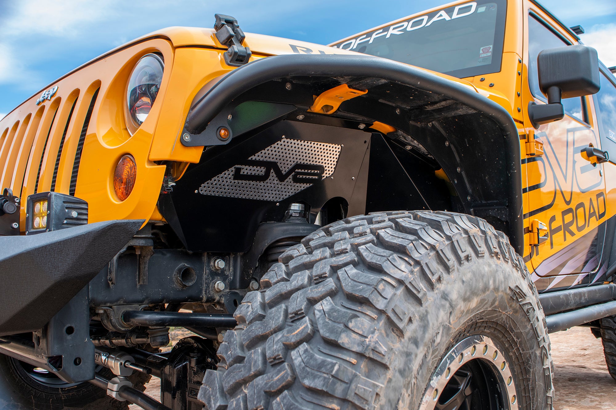07-18 Jeep JK Inner Fender; Front; Black Finish - Apollo Off-Road