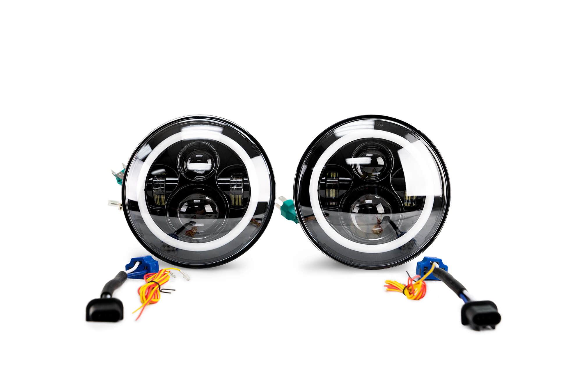 07-18 Jeep JK Projector HeadLights; Halo - Apollo Off-Road