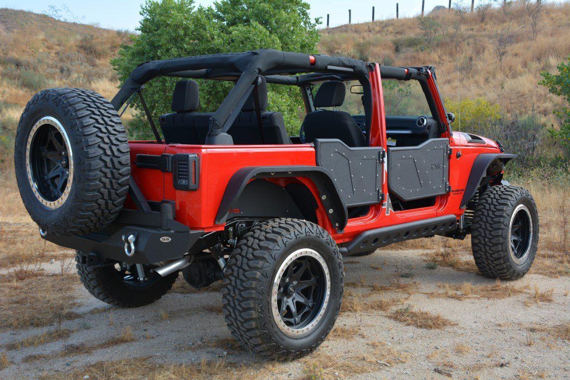 07-18 Jeep JK Rock Doors; Plated Steel; Front - Apollo Off-Road