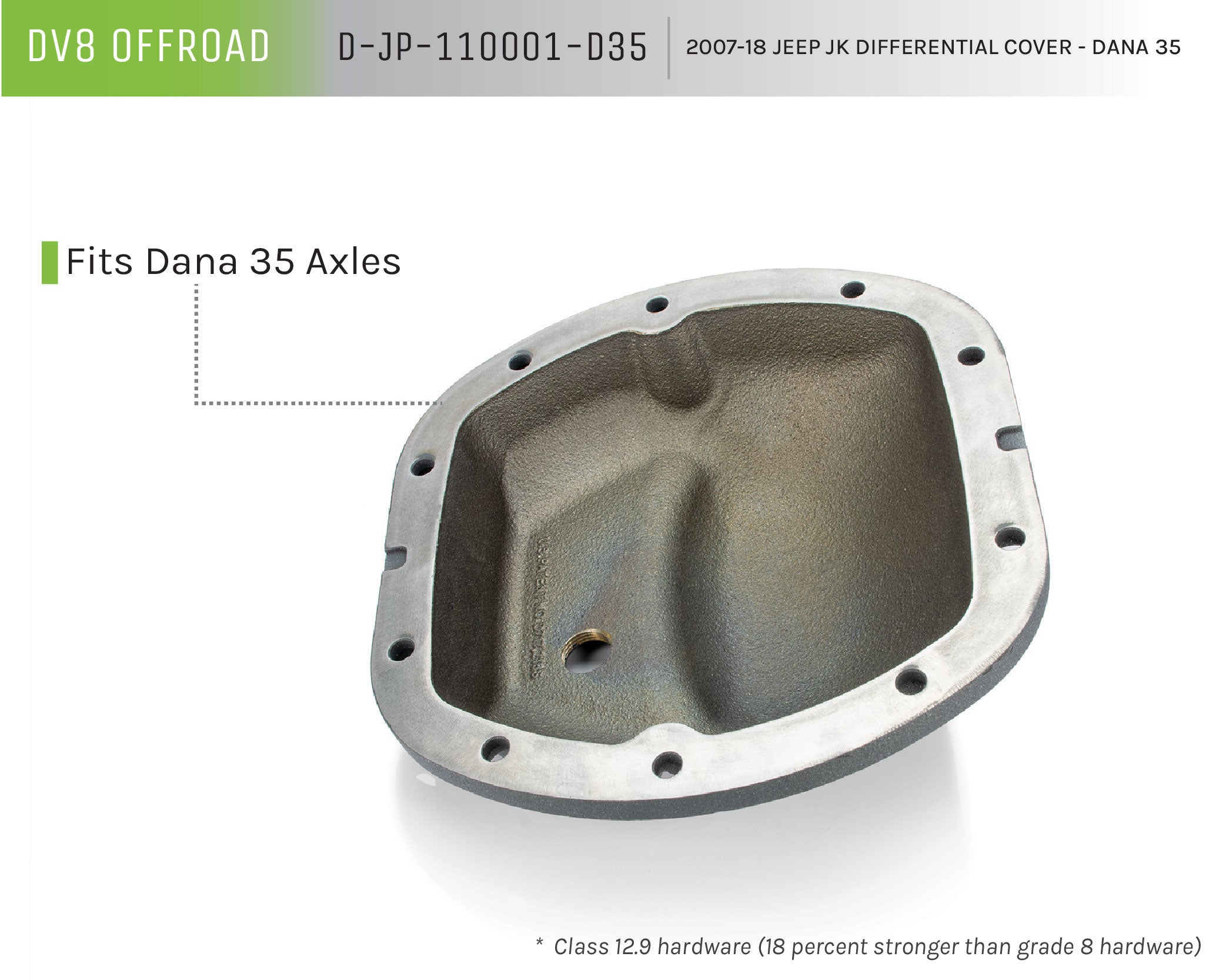 07-18 Jeep JK W/ D35 Axle Differential Cover; Dana 35 - Apollo Off-Road