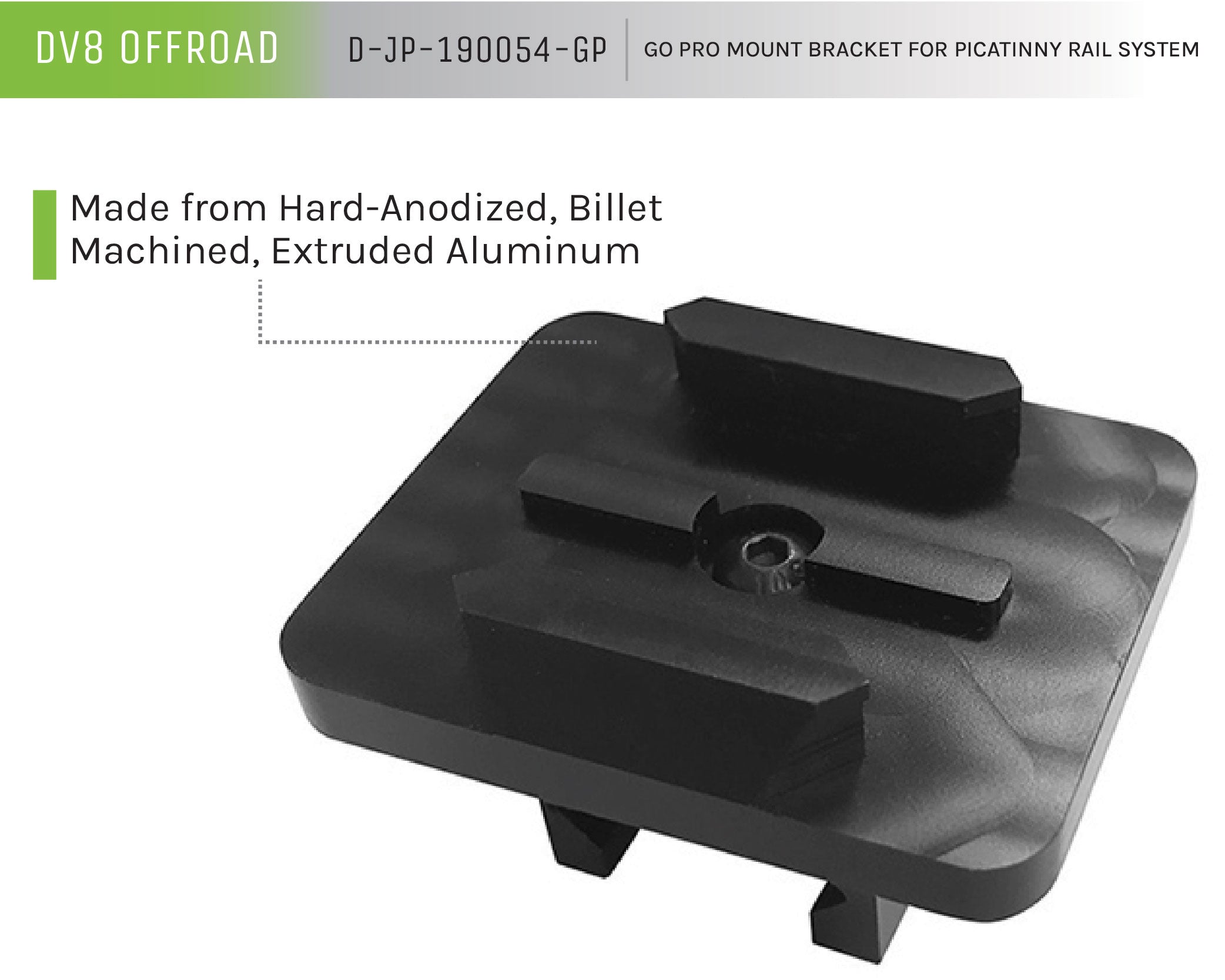 07-21 Jeep Wrangler JK/JL Go Pro Mount Bracket - Apollo Off-Road