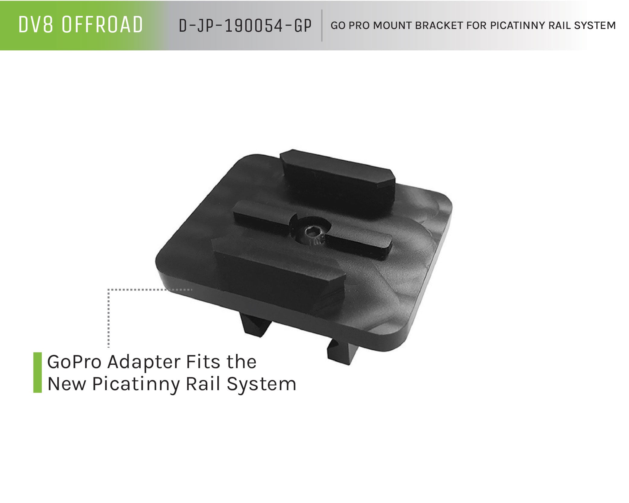 07-21 Jeep Wrangler JK/JL Go Pro Mount Bracket - Apollo Off-Road