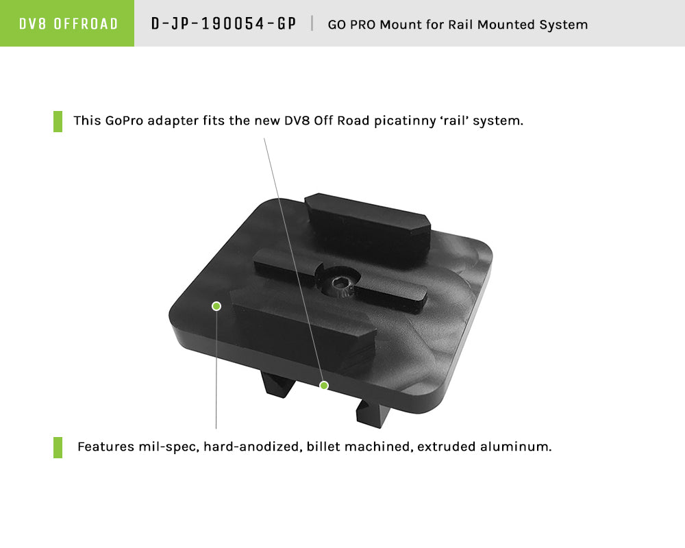 07-21 Jeep Wrangler JK/JL Go Pro Mount Bracket - Apollo Off-Road