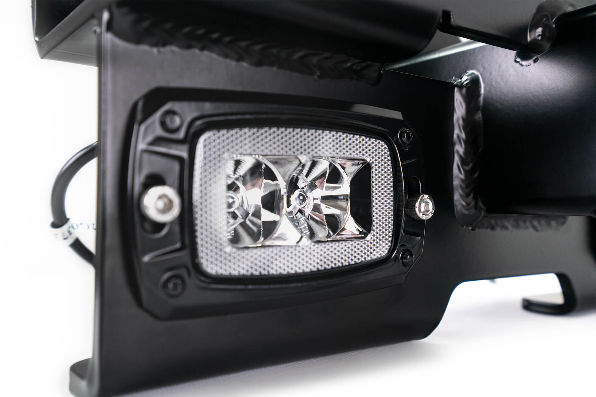 07-22 Jeep Wrangler JK/JL Bolt On Hitch With Cube Lights - Apollo Off-Road