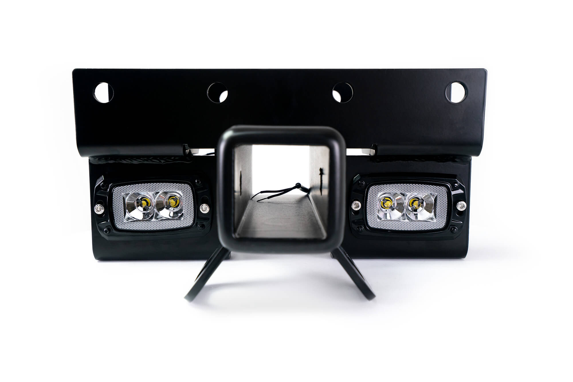 07-22 Jeep Wrangler JK/JL Bolt On Hitch With Cube Lights - Apollo Off-Road