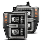 08-10 Ford Super Duty LUXX-Series LED Projector Headlights in Black - Apollo Off-Road
