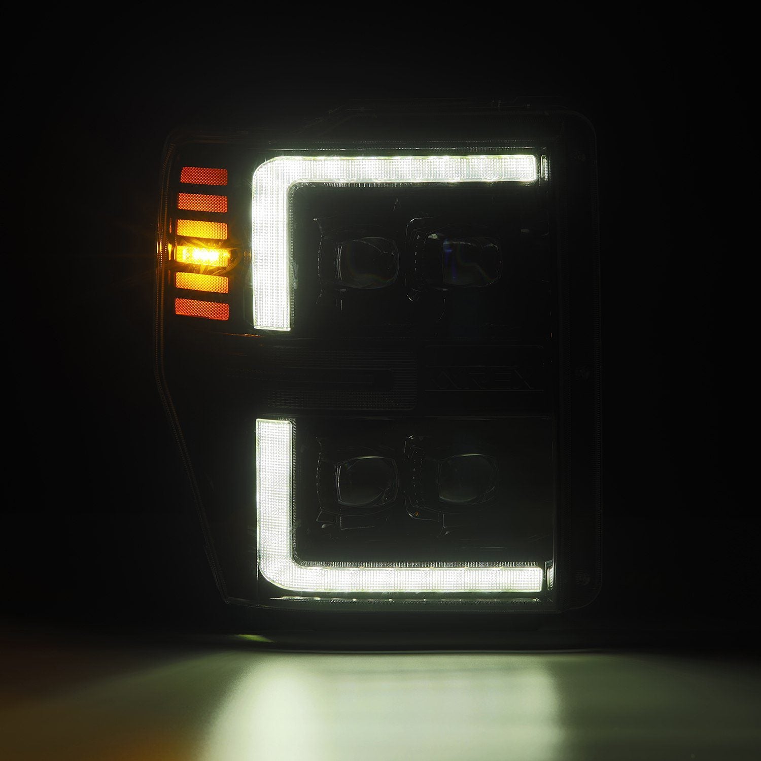 08-10 Ford Super Duty NOVA-Series LED Projector Headlights in Black - Apollo Off-Road