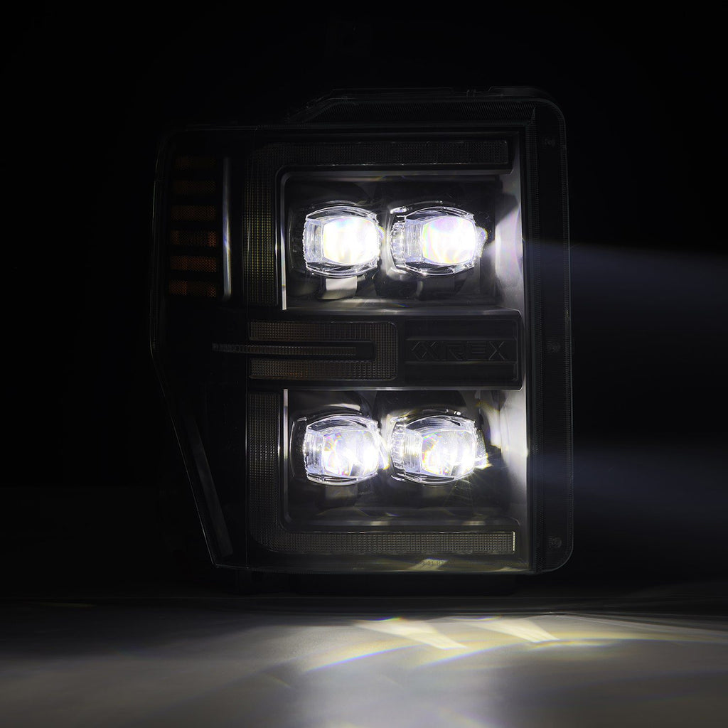 08-10 Ford Super Duty NOVA-Series LED Projector Headlights in Black - Apollo Off-Road