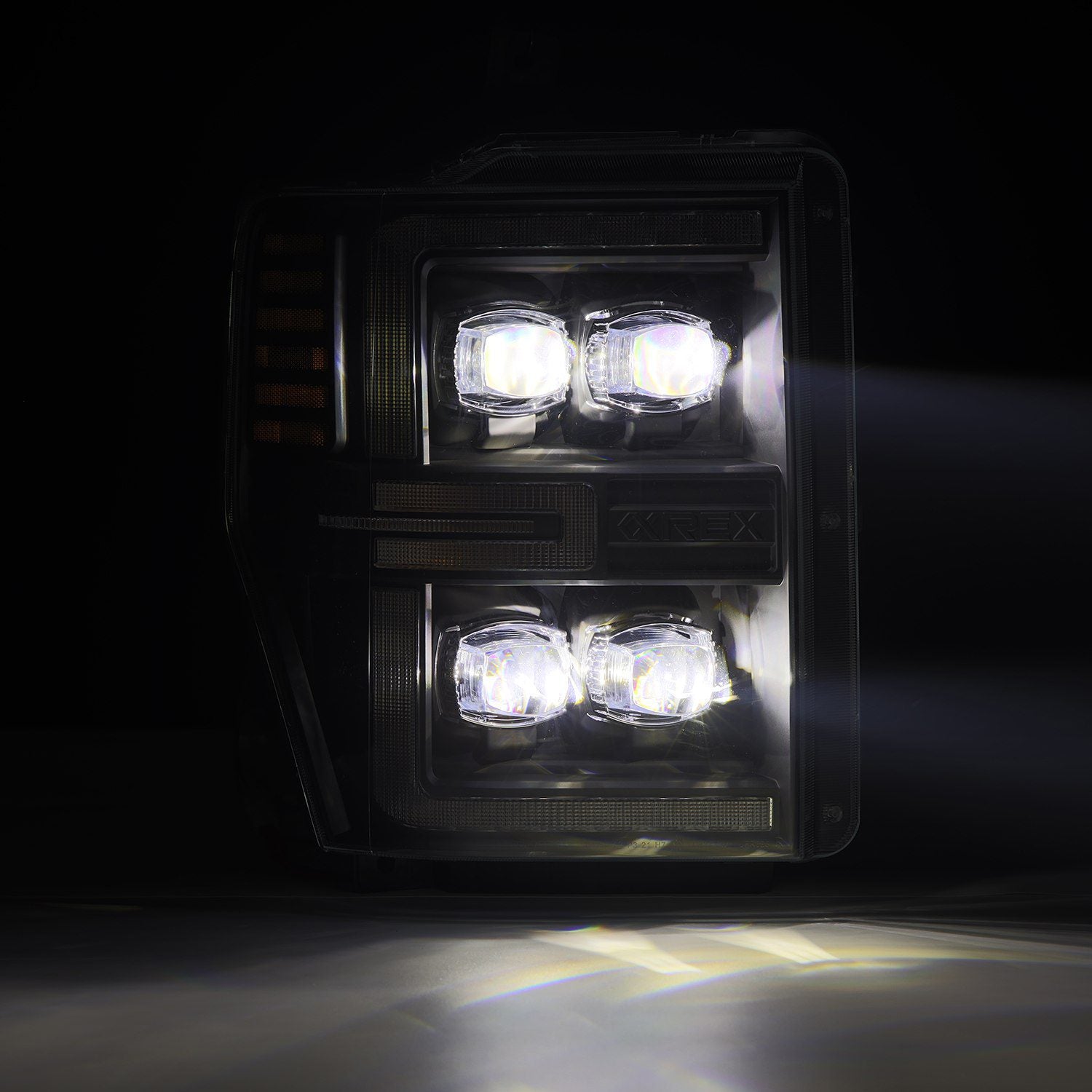 08-10 Ford Super Duty NOVA-Series LED Projector Headlights in Black - Apollo Off-Road