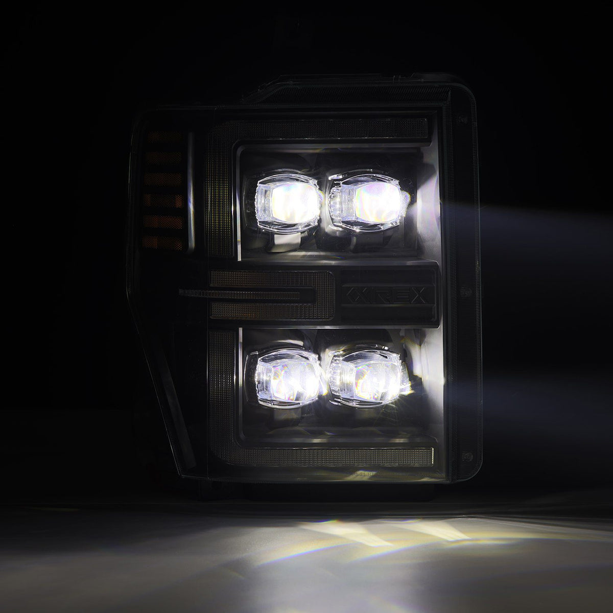 08-10 Ford Super Duty NOVA-Series LED Projector Headlights in Black - Apollo Off-Road