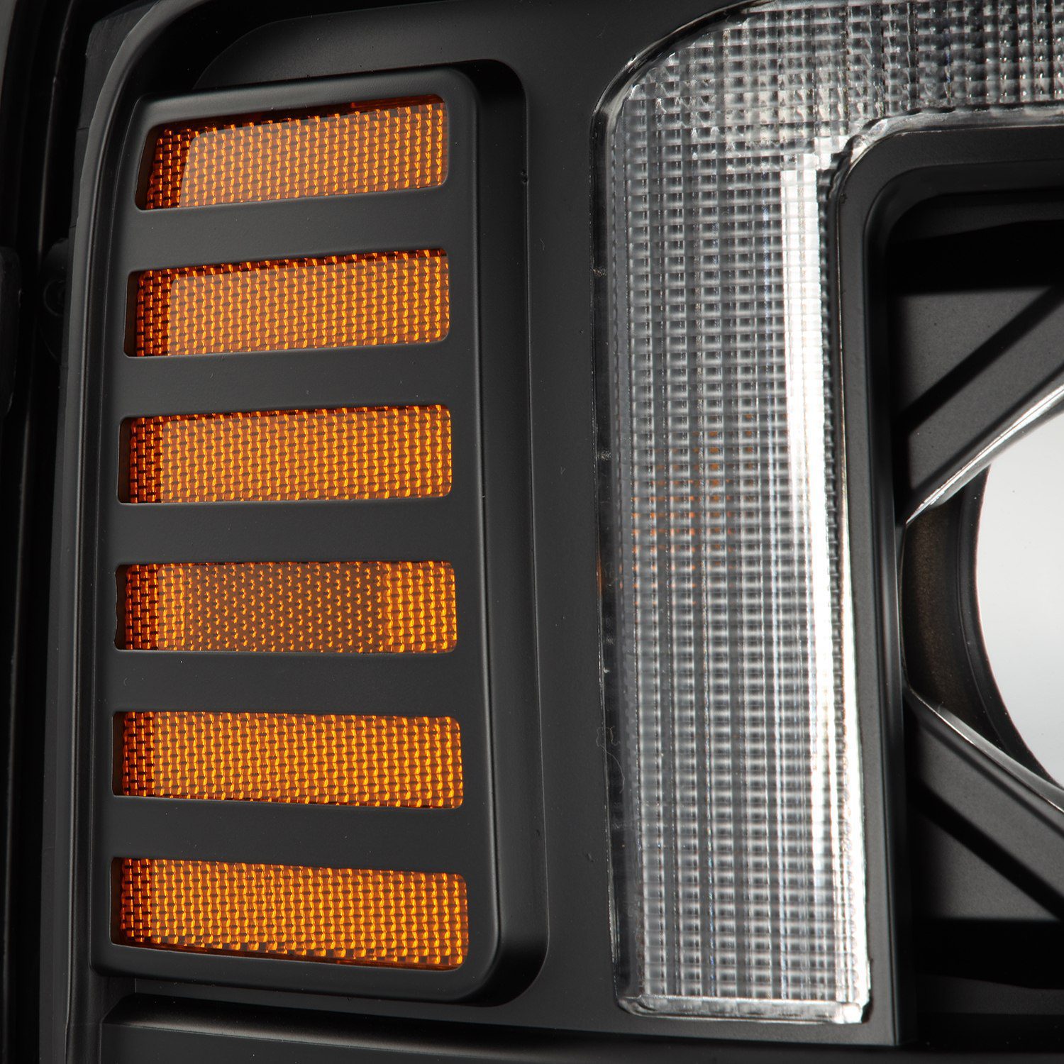 08-10 Ford F-250/350/450/550 Super Duty PRO-Series Halogen Projector Headlights Black - Apollo Off-Road